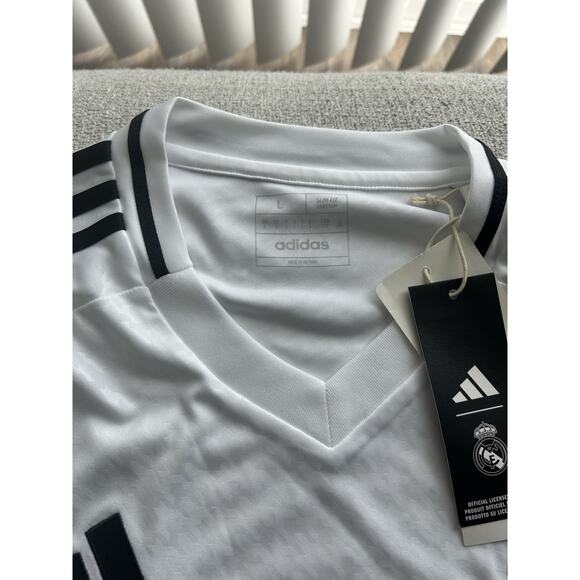Adidas Real Madrid Long Sleeve Home Jersey 2024/25 Men’s Slim L New IT3442 White - Picture 4 of 9